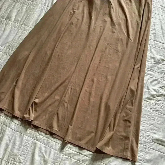 Minimalist beige slouchy maxi skirt ny collection women’s large cottagecore - Picture 6 of 8